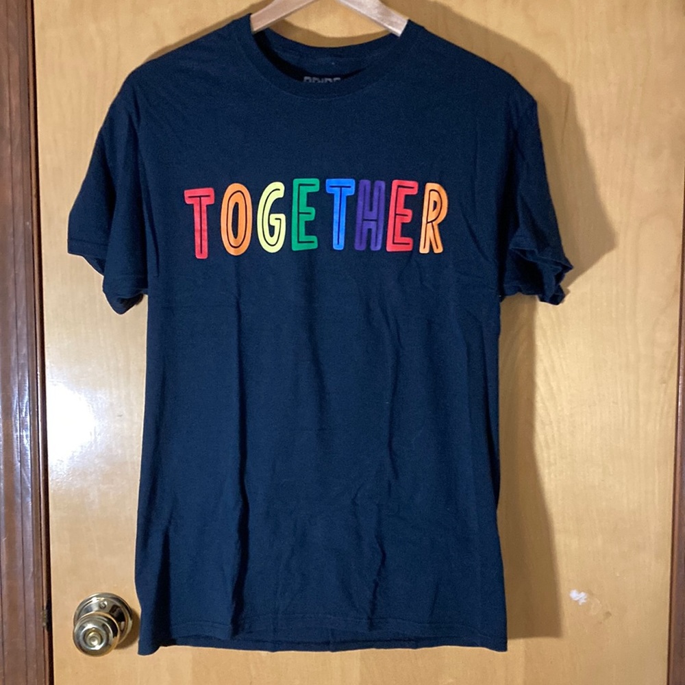 NWOT rainbow “Together” pride tee